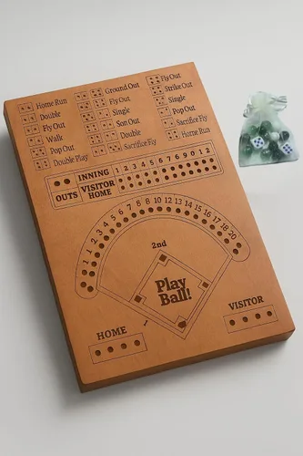 Vista 2 de Juego de mesa de dados de béisbol con canicas de dados - Juegos de mesa para la noche de juegos familiares