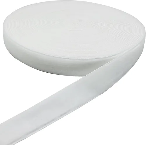 Vista 9 de Carrete de cinta de terciopelo blanco de 15 yardas, para bodas, envoltura de regalos, lazos para el pelo, decoración del hogar (1/4 pulgadas, blanco)