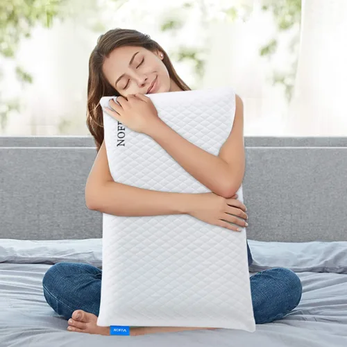 Vista 5 de Almohada ortopédica hinchable para el cuello para dormir, almohada