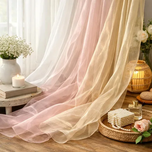 Vista 3 de Tela de Organza de 5 Yardas Nupcial Sólida Transparente Rollo de Tela de Organza para Vestido de Novia, Moda, Manualidades, Decoraciones Organza