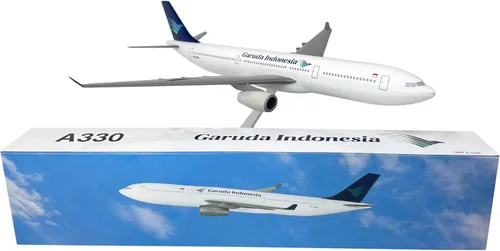 Vista 4 de Garuda Indonesia A330-300 Escala 1:200 - Modelo de avión de plástico a presión - Réplica coleccionable de los aviones Garuda Indonesia Airlines