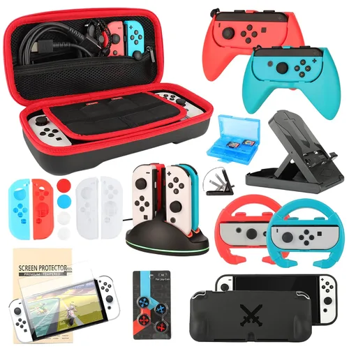 Vista 10 de RTop 24 in 1 Switch Sports Accessories Kit for Nintendo Switch Sports, Switch Controllers Joy-Con Grips, Family Accessories Bundle Compatible with