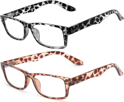 Vista 6 de OWL Gafas de lente transparentes con marco rectangular estrecho estilo retro de moda 1 azul