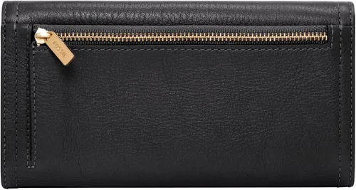 Vista 3 de Fossil Logan RFID - Cartera de piel con solapa para mujer., Negro, talla única