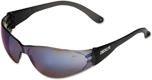 Vista 4 de MCR Safety CL114 Checklite Gafas de seguridad de lentes ámbar de policarbonato con patillas de espátula Polycarbonate spatula temples, Frameless