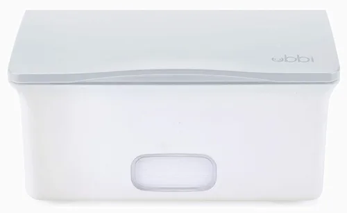 Vista 2 de Dispensador de toallitas para bebé Ubbi, estuche de toallitas para bebé, porta toallitas para bebé con placa ponderada, mantiene las toallitas