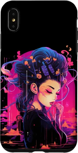 Vista 11 de iPhone 16 Japanese Geisha Retro Anime Cyberpunk Manga Synthwave Artsy Case