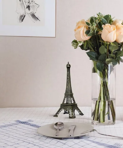 Vista 6 de Nightwolf® 5.9 pulgadas bronce Paris Torre Eiffel modelado hierro arte arte regalo para decoración del hogar estatuas