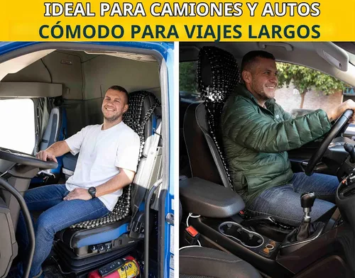 Vista 5 de ZONETECH Funda de asiento con cuentas para refrigeración, cojín de masaje, asiento de automóvil, cuentas de madera natural para semircamión
