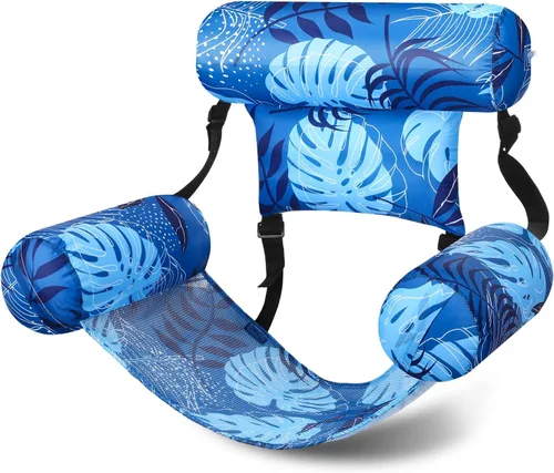Vista 8 de Flotadores inflables para piscina, sillas flotantes para adultos, fideos de piscina inflables para adultos, natación resistente, plantas tropicales