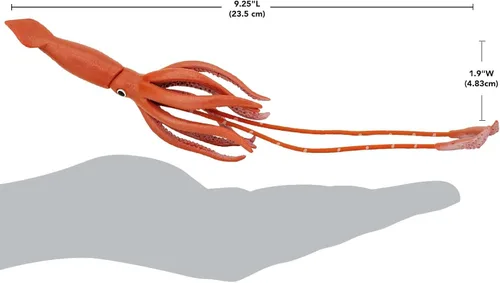 Vista 3 de Safari Ltd. Figura de calamar gigante – Figura realista de criatura marina de 9.5 pulgadas – Juguete educativo para niños, niñas y niños a partir