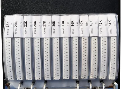 Vista 3 de 0603 178 Valores 0-20M Ohm 1% 8900Pcs Kit de resistencias SMD