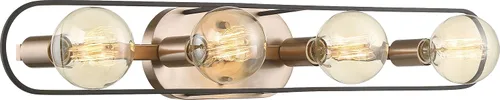 Vista 9 de Nuvo Lámpara de chasis 60/6641, mini colgante de 1 litro, acabado de latón cepillado de cobre
