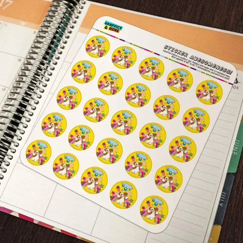 Vista 5 de Gremlins Gizmo Rainbow Planner Calendario Scrapbooking Craft Pegatinas Transparente