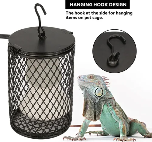 Vista 7 de Tbest Lámpara de calor para reptiles, calentador de jaula de pájaros, nano de reptiles, calentador de gallinero, más seguro que las lámparas