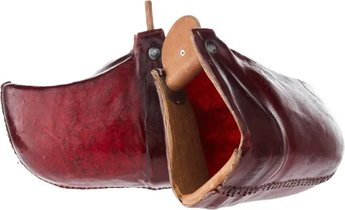 Vista 2 de Nrs Tapaderos de cuero plano de cuero crudo de 3" con cordones Latigo