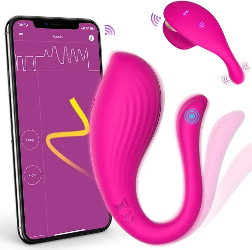 Vista 10 de Bragas vibratorias con aplicación y control remoto, vibrador portátil, Healexcer Smartphones Dual Motors Juguetes sexuales para adultos