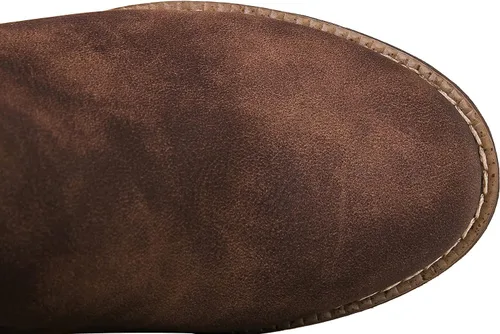 Vista 7 de GLOBALWIN Botas de tacón bajo grueso para mujer, botas altas hasta la rodilla para mujer