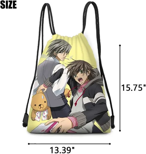 Vista 2 de Junjou Romantica Merch Bolsa de regalo con cordón para tarjetas soporte para teléfono funda de almohada A