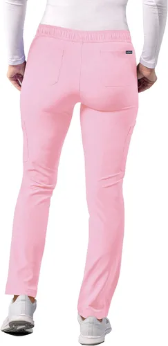 Vista 2 de Pantalones Adar Addition Scrubs, ropa quirúrgica, ajustados, con cordón, estilo cargo, para mujer