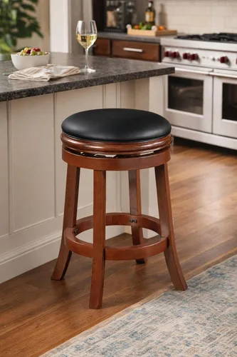 Vista 8 de Boraam Taburete giratorio sin espalda, 29" altura de barra, negro/capuchino Negro/Cappuccino