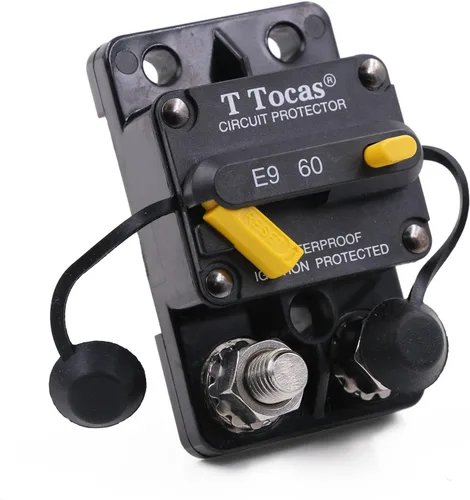 Vista 30 de E69 Interruptor de circuito de 10 A T3 con restablecimiento manual Mini de montaje en superficie IP66 Interruptor conmutable de 10 A