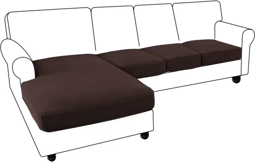 Vista 17 de Funda de sofá seccional de 3 piezas para sofá seccional en forma de L, protector elástico de muebles para sofá seccional izquierdo o derecho