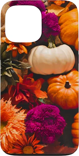 Vista 23 de Funda con temática de otoño para iPhone 16, diseño de calabaza, niña, mujer, diseño vintage de otoño