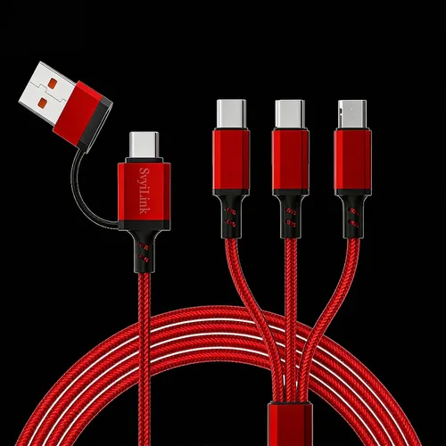 Vista 14 de Cable USB PD cargador rápido iluminado (USB 4 en 1 azul), soporta transferencia de datos, se puede utilizar como luz nocturna, longitud del cable