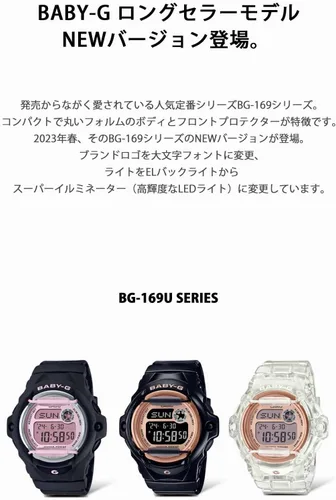 Vista 2 de Casio BG-169UG-7BJF Serie BG-169 con protector frontal Baby-G Reloj para mujer Japan Import Marzo 2023 Modelo, Claro, Classic
