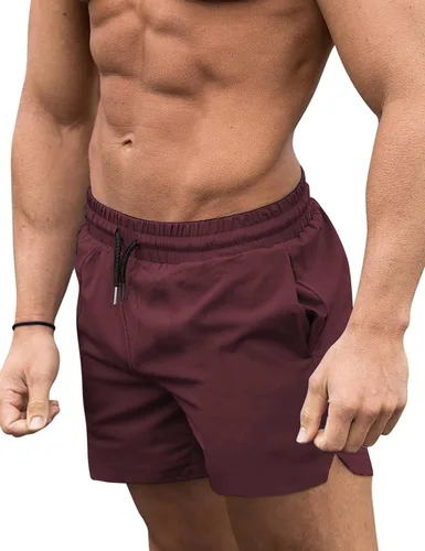 Vista 14 de COOFANDY Men's Swim Trunks Quick Dry Board Shorts Swimwear Bathing Suit Un negro