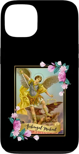 Vista 7 de Funda protectora para iPhone 17, diseño de ángel de la iglesia católica de San Miguel Arcángel