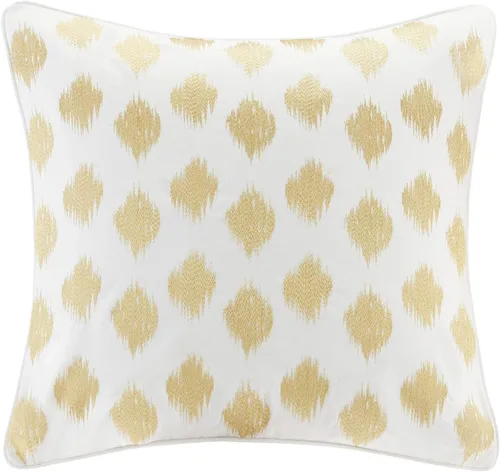 Vista 8 de INK+IVY - Almohada decorativa Sofia, cuadrada, de algodón, moderna de mediados de siglo para sofá, cojín lumbar, soporte de espalda, 20 x 20