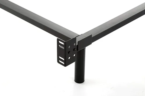 Vista 5 de Marco de cama de metal de tamaño completo, marco de cama resistente de 7 pulgadas, soporte de 9 patas para somier y base de colchón, 3000 libras