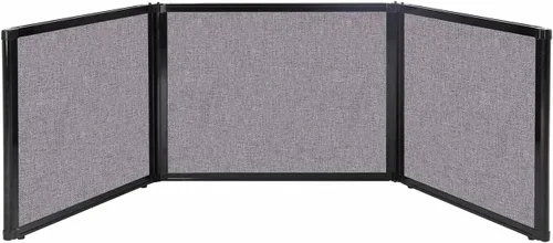 Vista 9 de Versare Pantalla plegable de mesa Partición de 3 paneles Divisor de espacio de trabajo portátil ligero Negro 78 x 24 pulgadas
