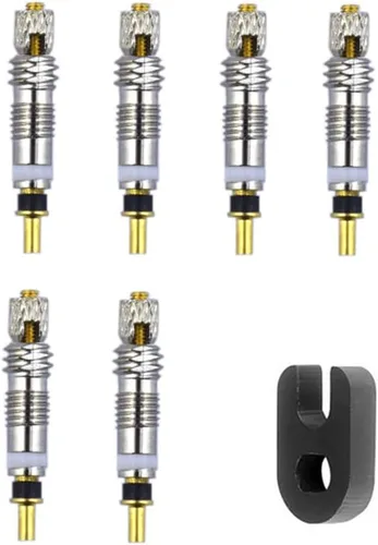 Vista 5 de SEADEAR 15 piezas de reparación de carrete de neumático de bicicleta de automóvil, kit adaptador de tapa de válvula, herramienta removedor de núcleo