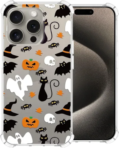 Vista 13 de Funda transparente de Halloween para Google 6a, con patrón de fantasma, funda protectora de TPU suave, delgada, a prueba de golpes, para niños