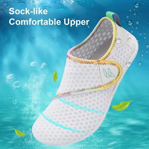 Vista 3 de Fires Zapatos de agua para mujeres y hombres, de secado rápido, calcetines de agua descalzos, transpirables, para senderismo, natación, playa, surf