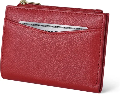 Vista 25 de Oak Leathers Cartera de cuero para mujer – Monedero pequeño RFID para tarjetas de crédito y soporte de identificación para damas, regalo