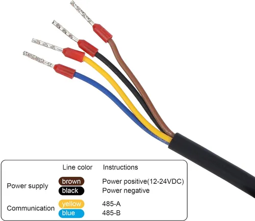 Vista 4 de Sensor de suelo, sonda de sensor integral de 5 pines, para suelo + NPK + temperatura y humedad + detección de conductividad, para varios suelos