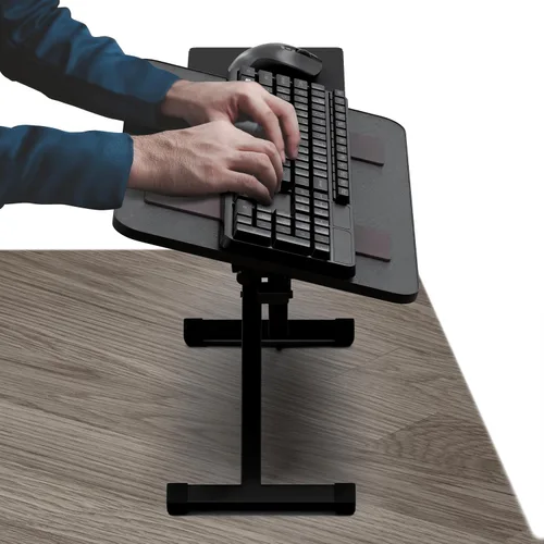 Vista 2 de KT3 Soporte para teclado de computadora para escritorio, elevador de teclado para escritorio, soporte de teclado ajustable en altura para elevar