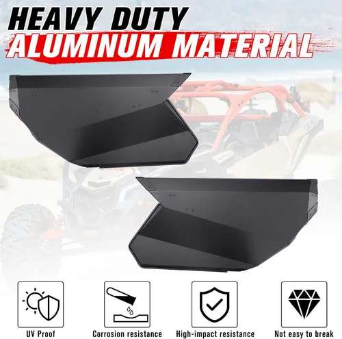 Vista 2 de A & UTV PRO Puertas completas de aluminio X3 para Can-Am Maverick X3/X3 MAX 2017-2024 2025, paneles de puerta de metal resistentes para puertas