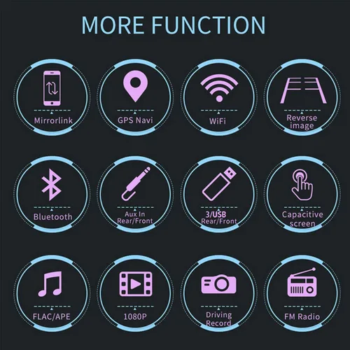 Vista 6 de Radio de coche 1 DIN MP5 reproductor de 7 pulgadas Bluetooth HD GPS pantalla retráctil USB iOS Android 8.1 navegación cámara de visión trasera