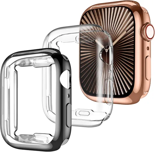 Vista 13 de GEAK - Juego de 3 fundas protectoras TPU compatibles con Apple Watch Series 11 10, protector de pantalla de 1.65 pulgadas, funda protectora completa