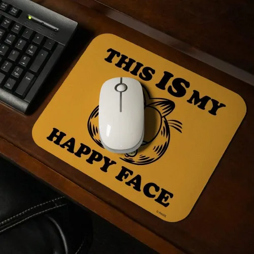 Vista 2 de Alfombrilla para mouse Garfield This IS My Happy Face de perfil bajo