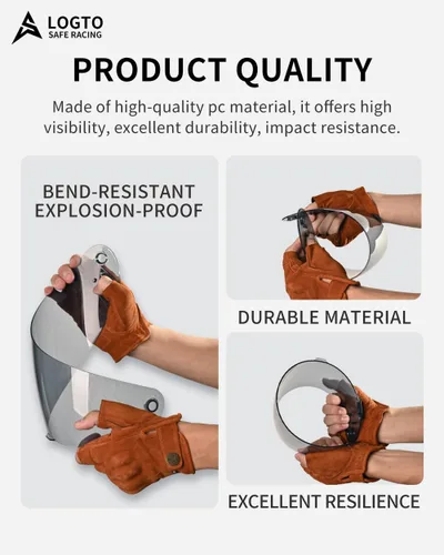 Vista 4 de Visor de Repuesto para Casco de Moto, Protector de Visera para Casco Star RS-1 Vortex Qualifier Revolver, Accesorios Universales