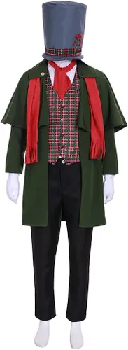 Vista 2 de Disfraz de villano para hombre, de Dickens, victoriano, caballero de Navidad, Carol Yuletide