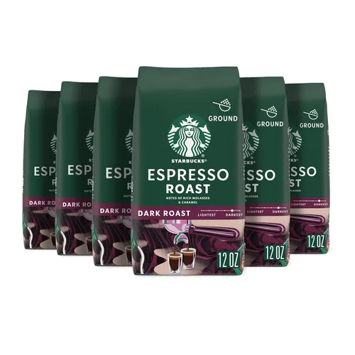 Vista 44 de Starbucks Café de tierra asado oscuro asado francés, bolsa de 28 onzas Café molido 100% arábigo; tostado francés tostado oscuro; 1 bolsa, 28 onzas