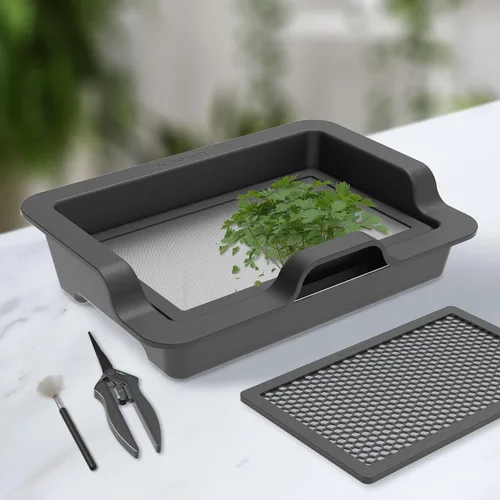 Vista 7 de AC Infinity Sistema de bandeja de recorte grande de 20 pulgadas, kit intercambiable de 3 bandejas y 2 pantallas, diseñado ergonómicamente