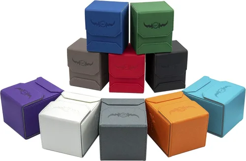 Vista 5 de Zoopin - Caja de cuero cian para cartas coleccionables, MTG, Yugioh, Pokeman, TES Legacy, Munchkins CCG Decks y también fichas pequeñas o dados